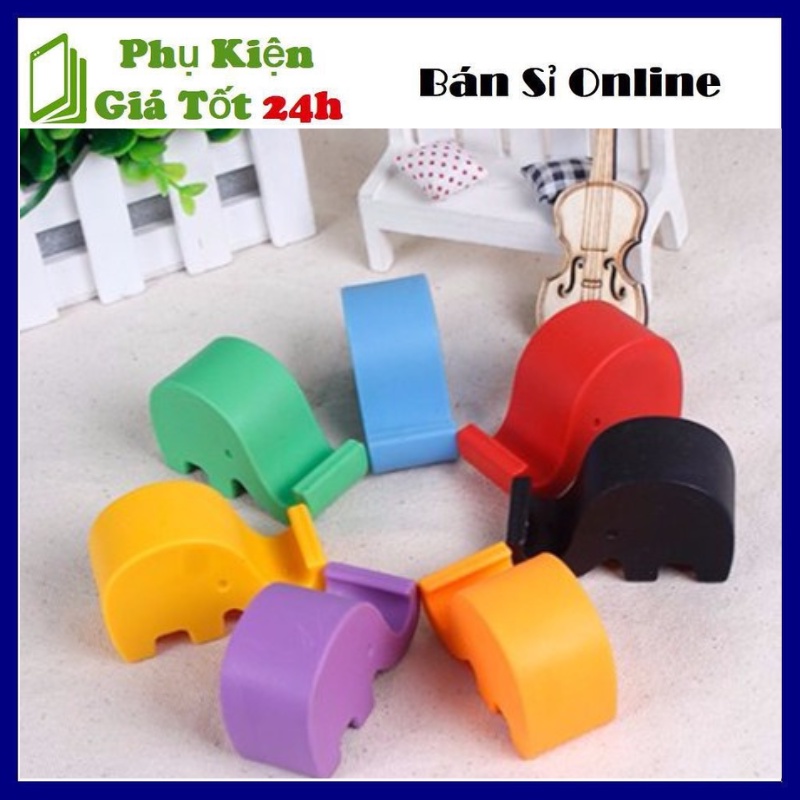 Giá đỡ điện thoại hình con voi, đế hít để bàn đỡ điện thoại hình chú voi dễ thương nhiều màu tươi tắn, đế đỡ điện thoại