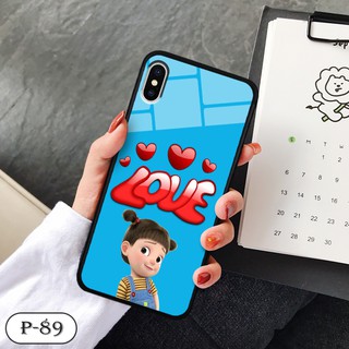Ốp lưng kính 3D iPhone XS Max- hình cute