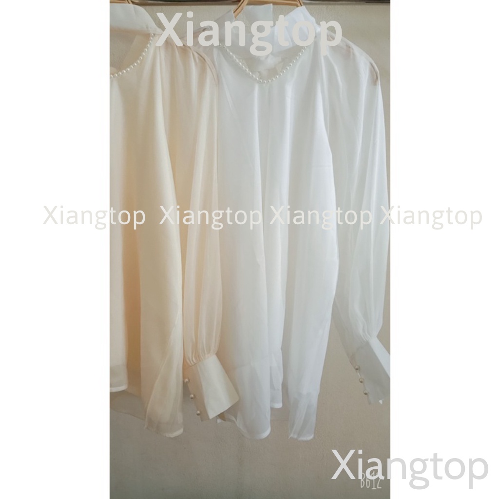 Áo babydoll tay bồng tiểu thư dấu quần kaca