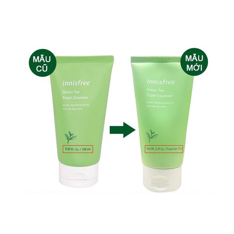 (Chính Hãng) Sữa Rửa Mặt Trà Xanh Innisfree