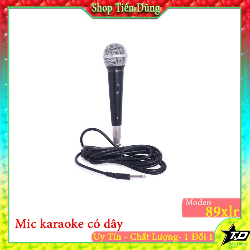 Mic karaoke AHUFA 98XLR loại có dây dùng cho gia đình hoặc phòng hát