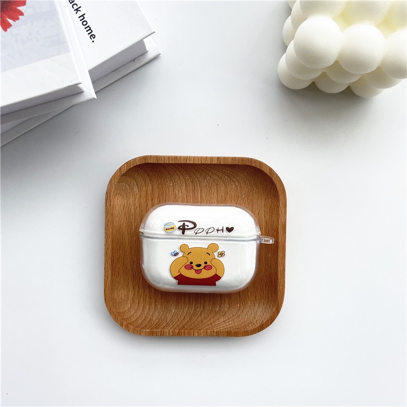 Vỏ Đựng Bảo Vệ Hộp Sạc Tai Nghe airpods 1/2/Pro Hình Gấu Pooh