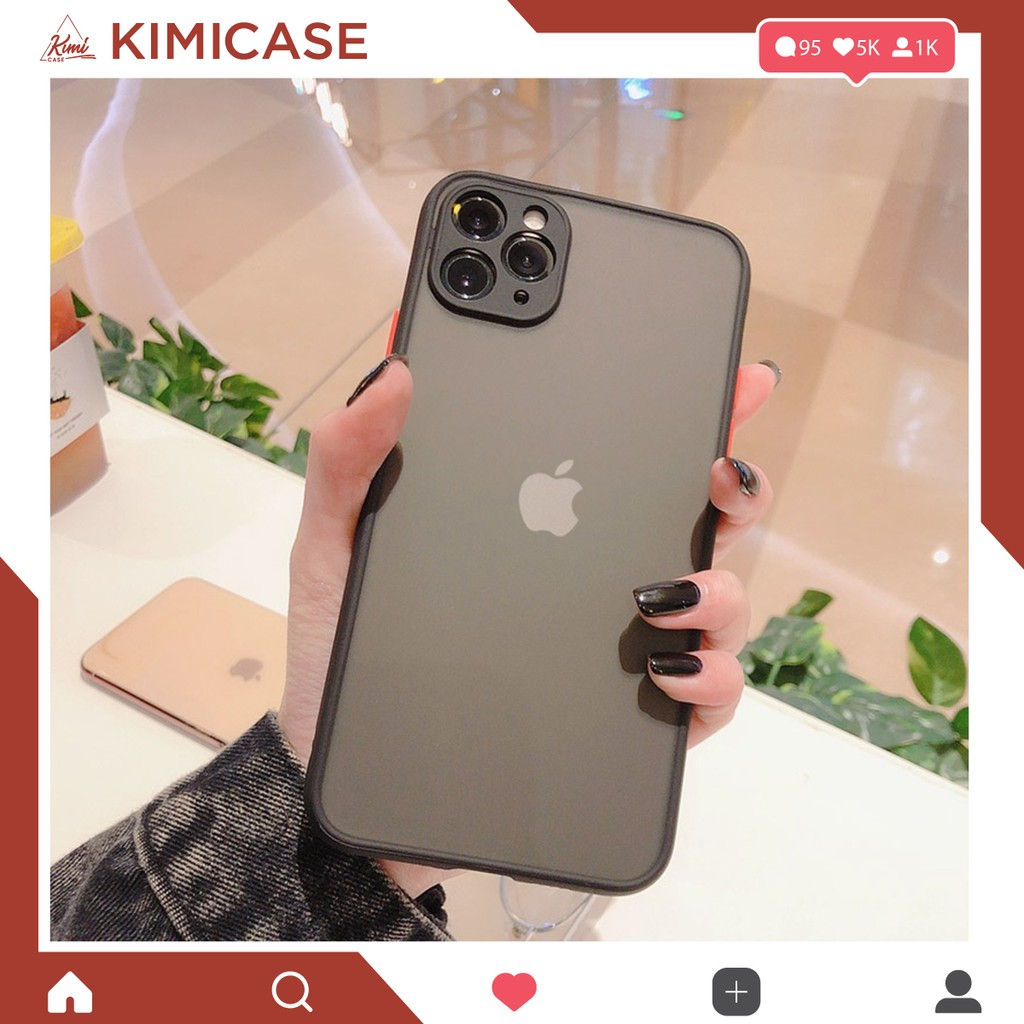 Ôp iphone 6 / 6s / 6+ / 7 / 8 / 7+ / 8+ / x / xs / xr / xs max / 11 / 11 pro / 11 pro max bảo vệ cam nổi lưng nhám | BigBuy360 - bigbuy360.vn