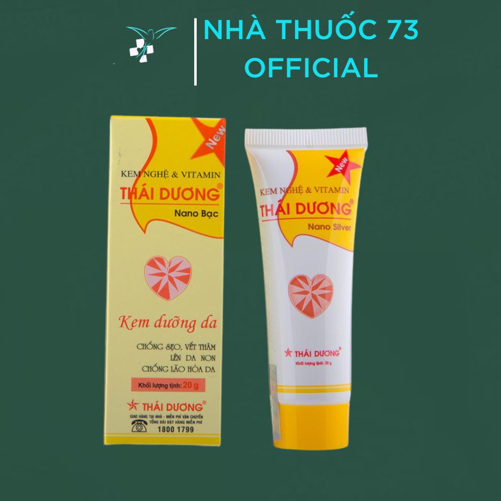 Kem Nghệ Thái Dương (Nano Bạc) – Hỗ Trợ Mờ Sẹo, Mờ Thâm, Dưỡng Trắng Sáng Da – Nhà Thuốc 73