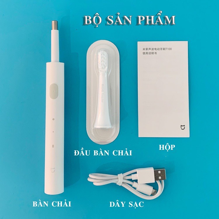 BÀN CHẢI ĐIỆN THÔNG MINH XIAOMI MIJIA T100 BẢO VỆ NƯỚU, CHỐNG NƯỚC IPX7 46G