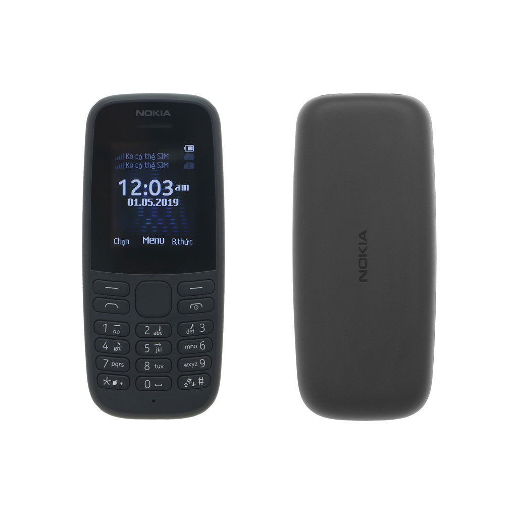 Điện thoại Nokia 105 2 SIM (2019) - Sóng Khoẻ, Pin Trâu -Hàng Chính Hãng