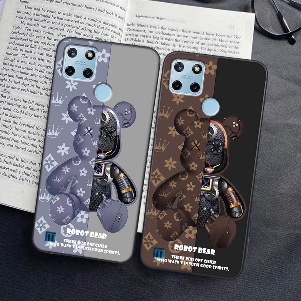 Ốp lưng Realme C25Y in hình Gấu nâu - hồng, Gấu Be@rick  cực CUTE, DỄ THƯƠNG