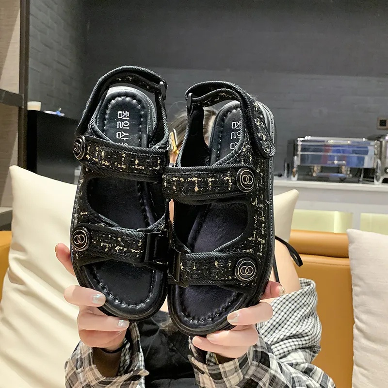 Dép đế dày dép đế cao Giày Sandal Đế Dày Phong Cách La Mã Thời Trang Mùa Hè Hàng Mới Dành Cho Học Sinh