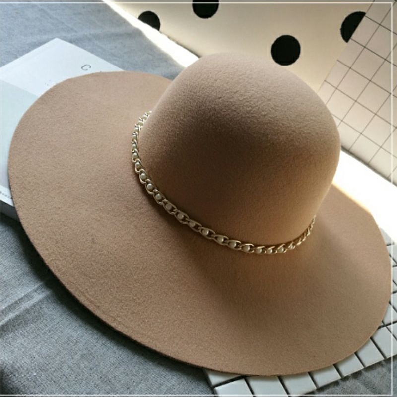 Mũ nón rộng vành nữ đẹp fedora nỉ đi biển dạo phố Lh 0917399527