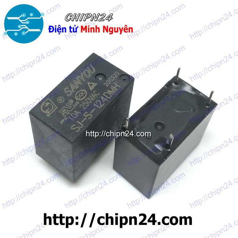 [1 CON] Relay SANYOU SJ-S-124DMH (Relay 24V 4 chân 10A 250VAC)