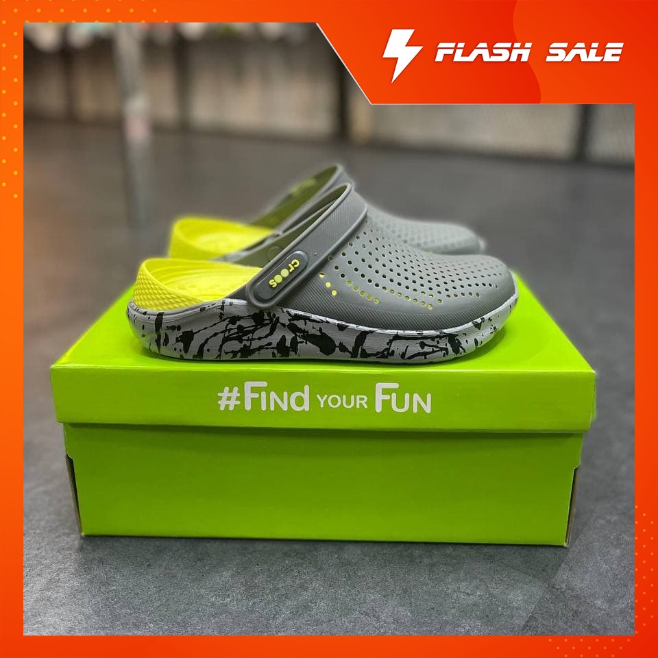 Dép sục Literide Clog unisex đế phun sơn nhiều màu chất liệu nhựa êm chân đi mưa - Hàng chính hãng - Sấu vui vẻ Official
