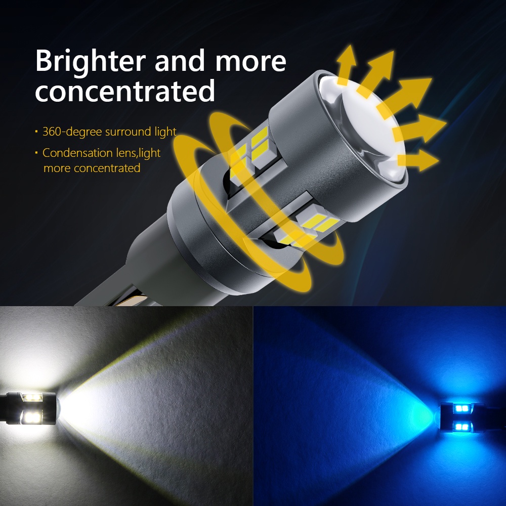 Set 2 Bóng Đèn LED T10 2016 16SMD Cho Xe Hơi