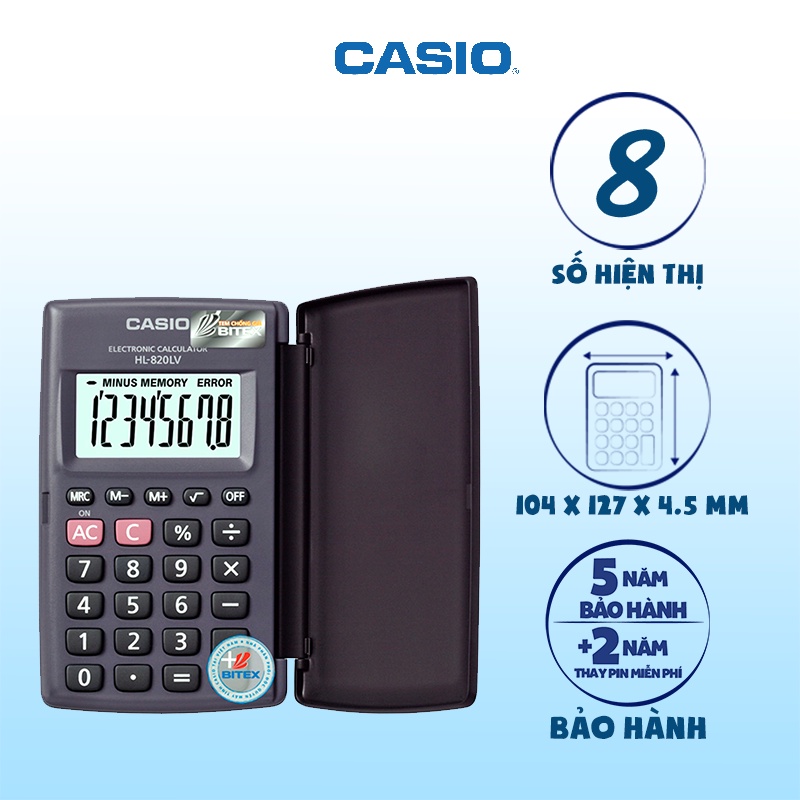 Máy tính CASIO HL 820 chính hãng bảo hành 7 năm