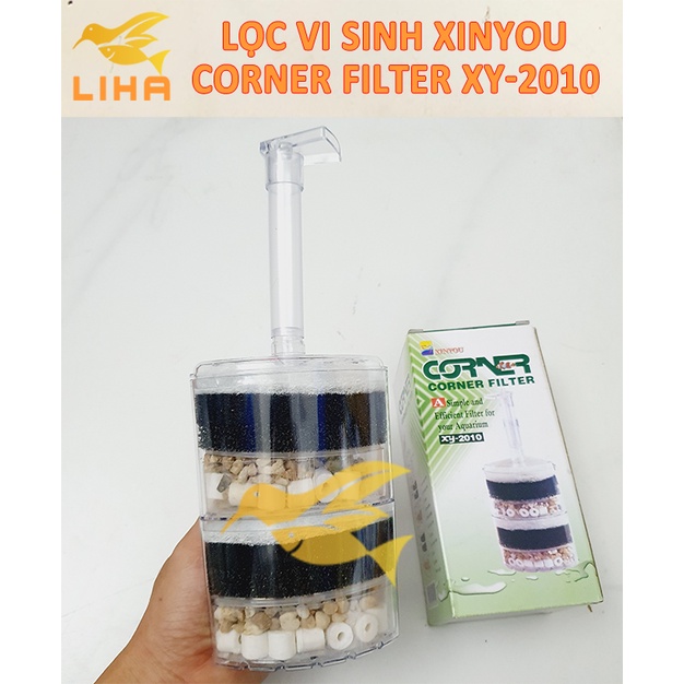 Lọc XY2010 Có Sẵn Vật Liệu Lọc - Lọc Góc Bể Thủy Sinh Cho Bể Cá