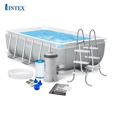 Bể bơi khung kim loại chịu lực 400x200x100 cm INTEX 26788 - Kèm máy lọc nước - BBT GLobal phân phối