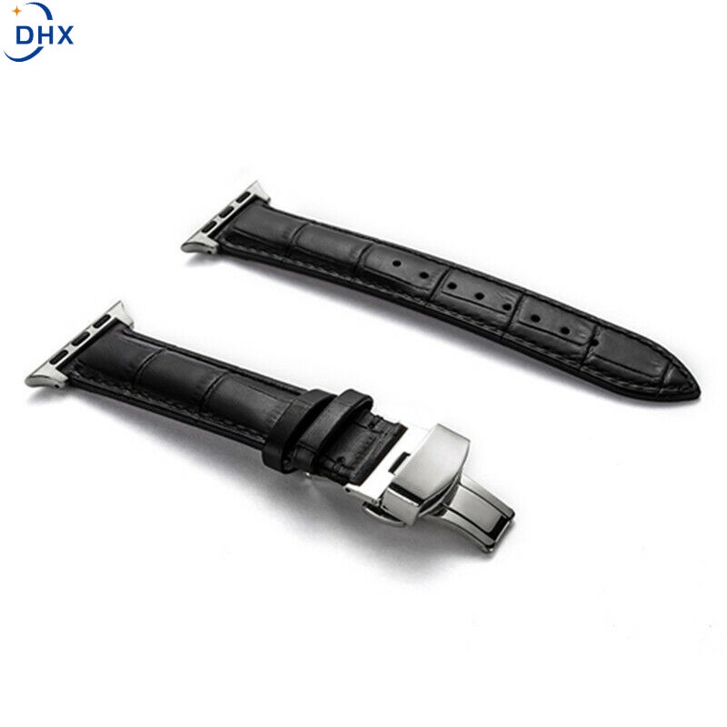 Dây đeo bằng da chất lượng cao cho đồng hồ thông minh Apple Watch Series 7 6 5 4 IWatch 41/45mm