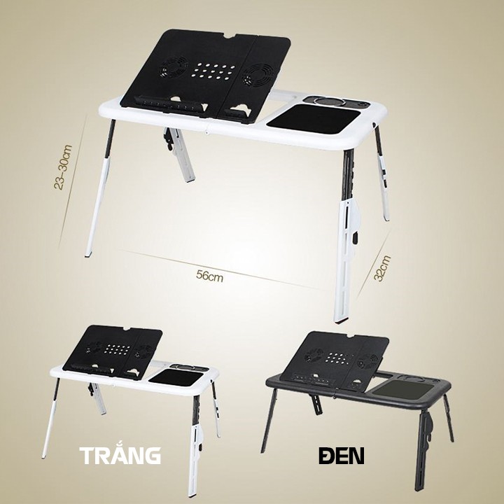 Bàn Laptop Gấp Gọn[FREE SHIP]Có Quạt Tản Nhiệt  làm Bàn học gấp gọn thông minh tùy chỉnh góc độ có khay để cốc Ipad | BigBuy360 - bigbuy360.vn