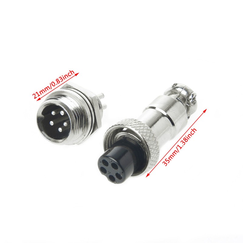 Bộ Đầu Nối Dây Điện 12mm 2/3/4/5/6 chân GX12