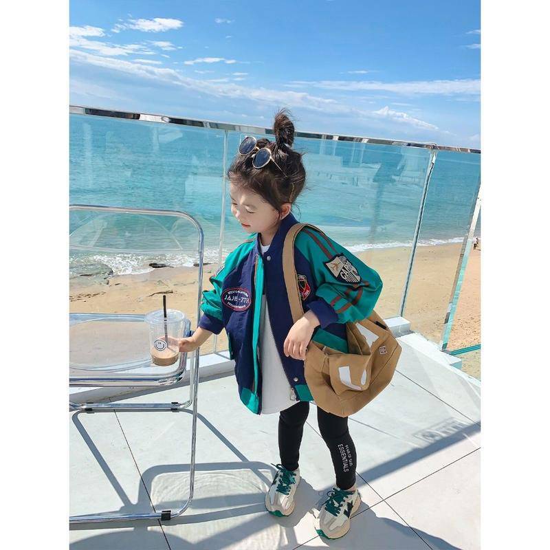 Hàng Mới Về Mới Áo Khoác Bóng Chày Bằng Cotton Nguyên Chất Chống Gió Dễ Phối Đồ Cho Bé Gái