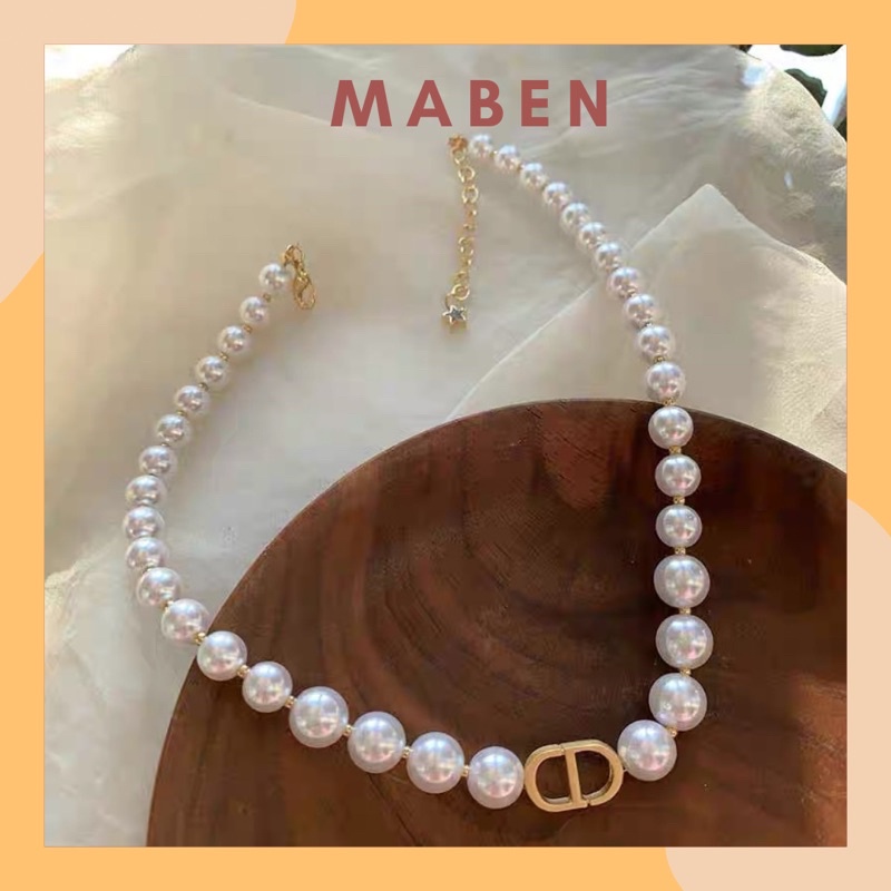 Vòng cổ nữ đính hạt phong cách cổ điển - Maben