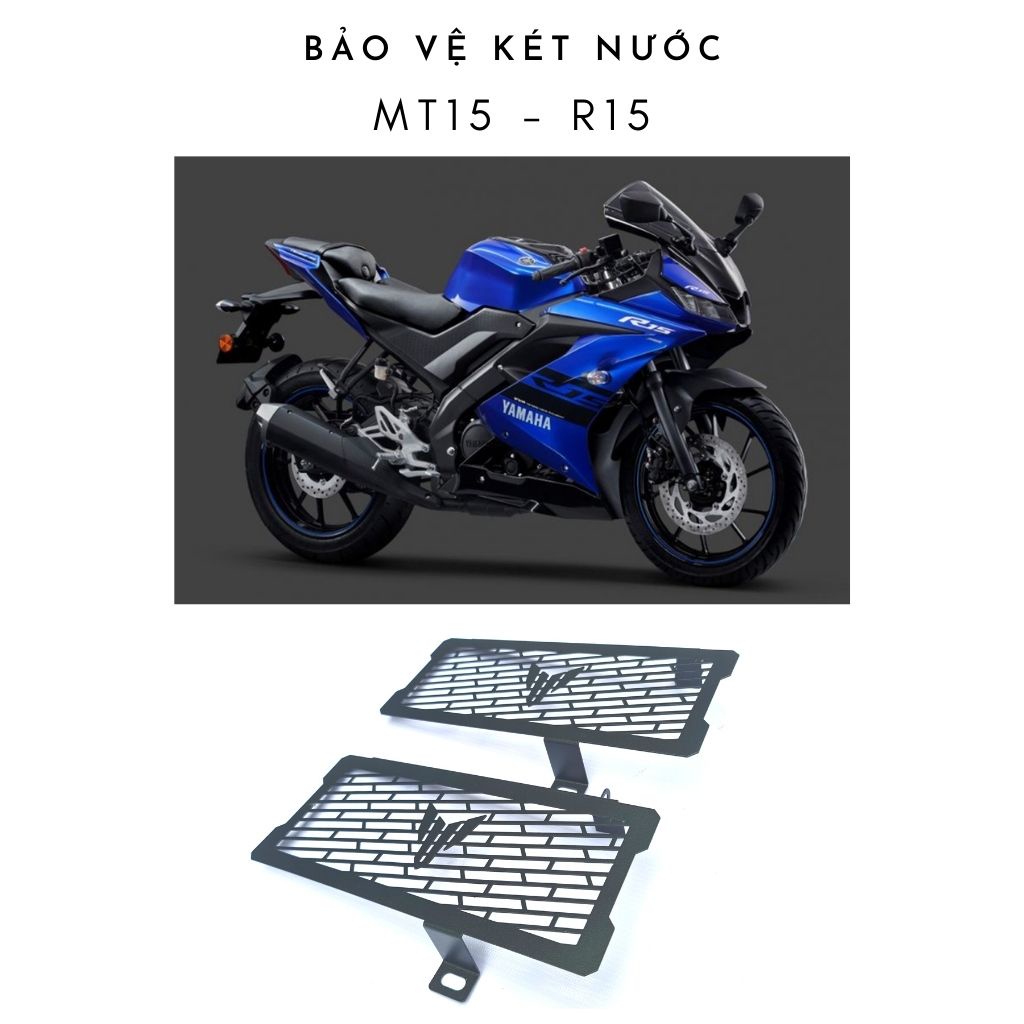 Bảo vệ két nước cho yamaha MT15, che két nước MT15, sơn tĩnh điện màu đen.
