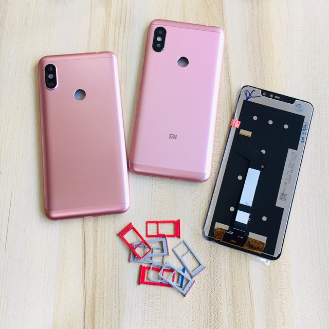Combo Bộ Vỏ Sườn + Màn Hình Xiaomi Redmi Note 6 / Note 6 Pro Zin Hàng Cao Cấp (Tặng khay Sim)