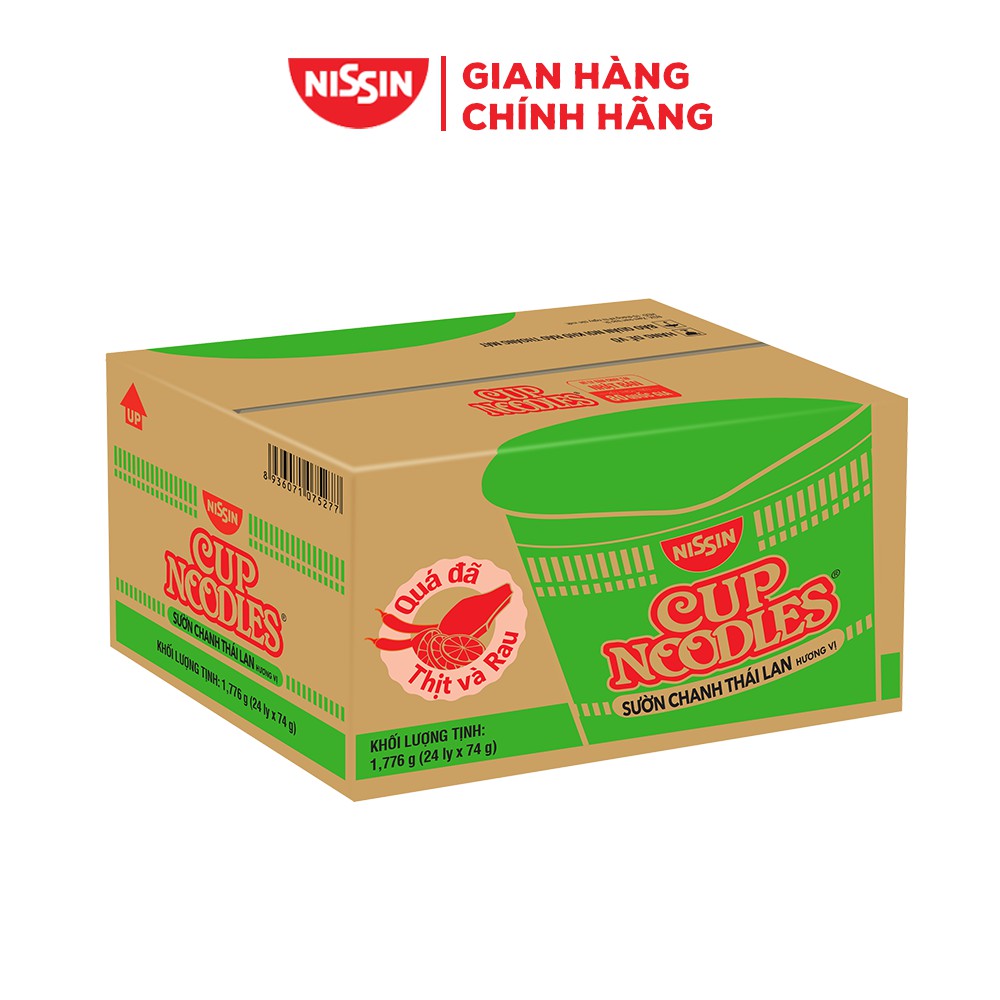 Thùng 24 Ly Mì Cup Noodles Hương Vị Sườn Chanh Thái Lan | BigBuy360 - bigbuy360.vn