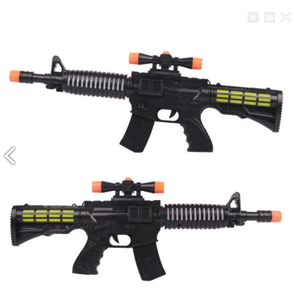 (Tặng kèm pin) Đồ Chơi Trẻ Em S.úng AK M16 Chạy Pin Phát Nhạc