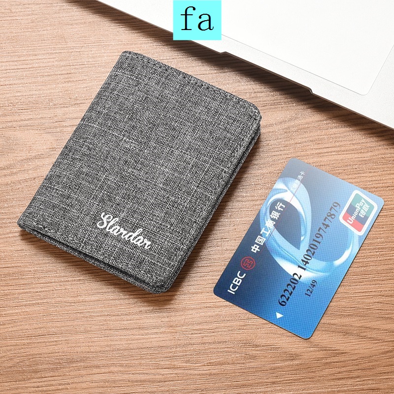 Ví ngắn mini chất liệu vải siêu mỏng đơn giản thích hợp đựng bằng lái xe dành cho nam nữ sinh viên