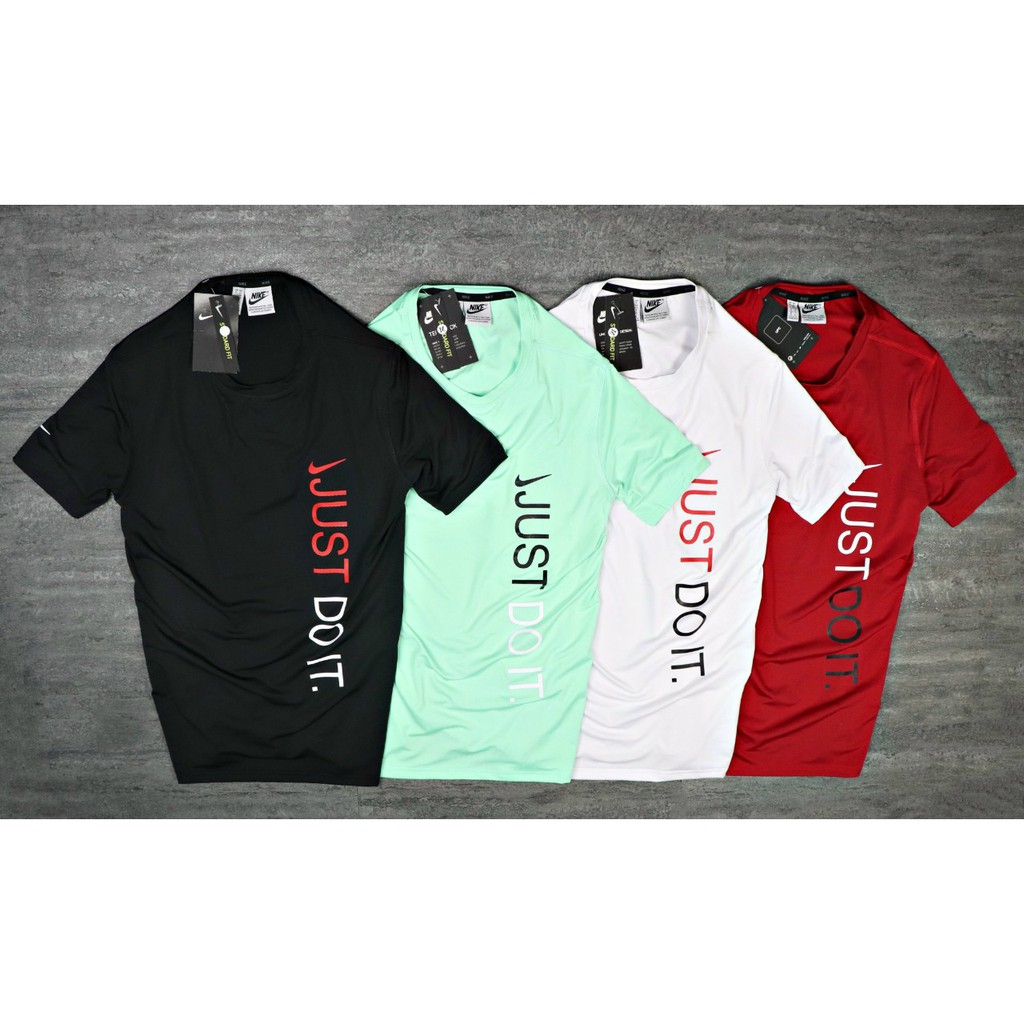 [bigsize &lt;140kg] áo thun lạnh thể thao nam bigsize tay ngắn không cổ just do it