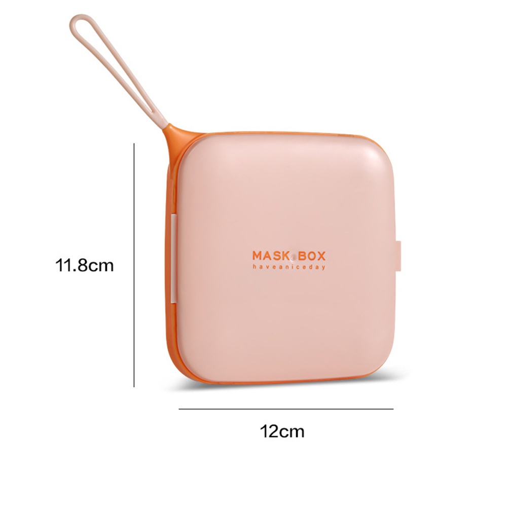 Hộp Nhựa Đựng Khẩu Trang Nắp Lật Chống Bụi Bẩn Hình Vuông Nhỏ Gọn Tiện Lợi