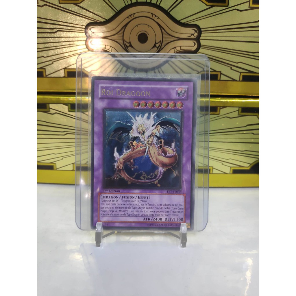 [ Dưa Hấu Yugioh ] Tiếng Pháp - Lá bài thẻ bài King Dragun - Ultimate Rare 1st Edition - Tặng bọc bài nhựa bảo quản