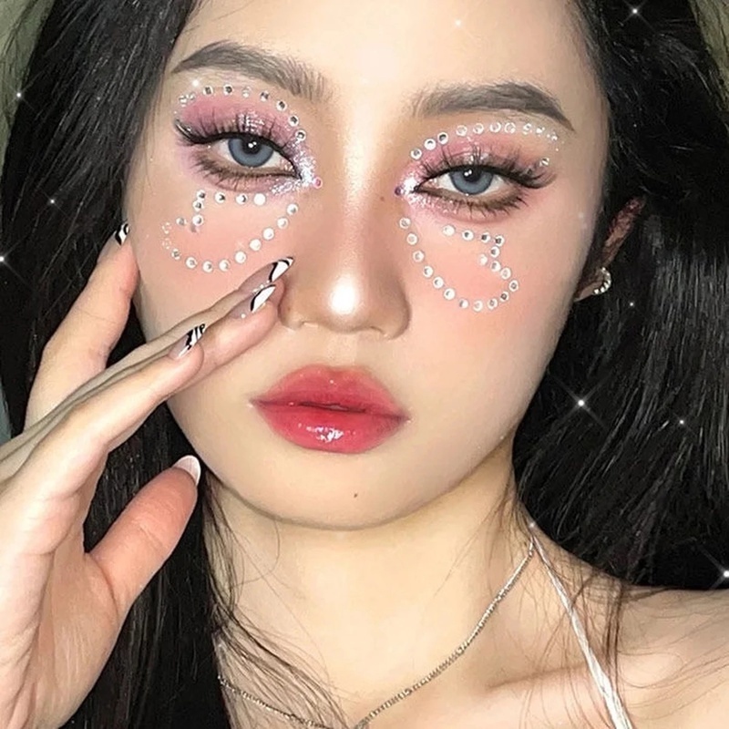 Miếng Dán Hình Xăm Ngôi Sao / Giọt Nước Tự Dính Đính Đá Trang Điểm Dự Tiệc