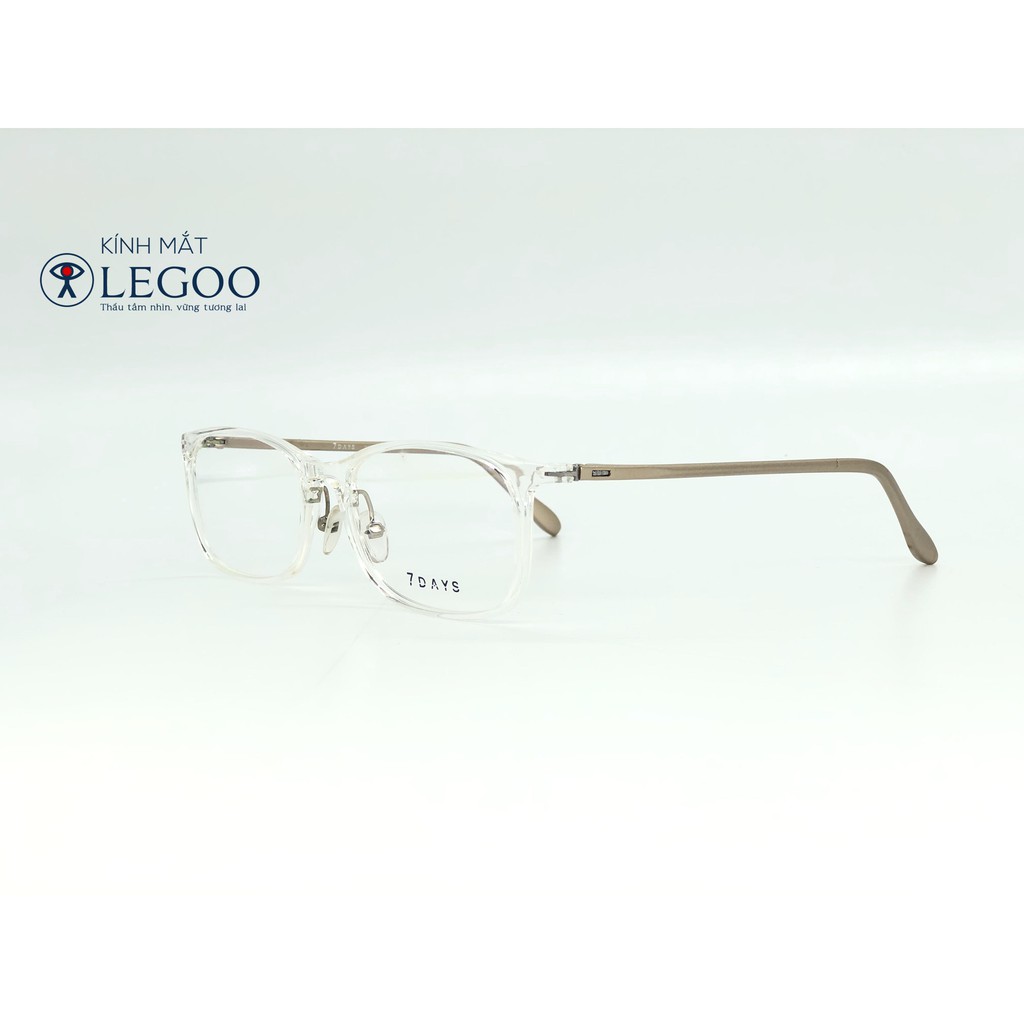 [LEGOO] Gọng kính cận cao cấp, kính chống bụi 7DAYS chính hãng Hàn Quốc dành cho nam nữ, mắt vuông, nhiều màu – No.201-a