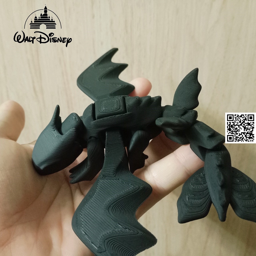 Mô hình khớp động Bí kíp luyện rồng Toothless Sún Tất hoạt hình How to Train Your Dragon 1917