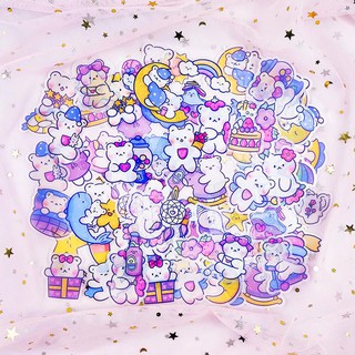 Set 40 miếng dán sticker trang trí hình gấu trắng
