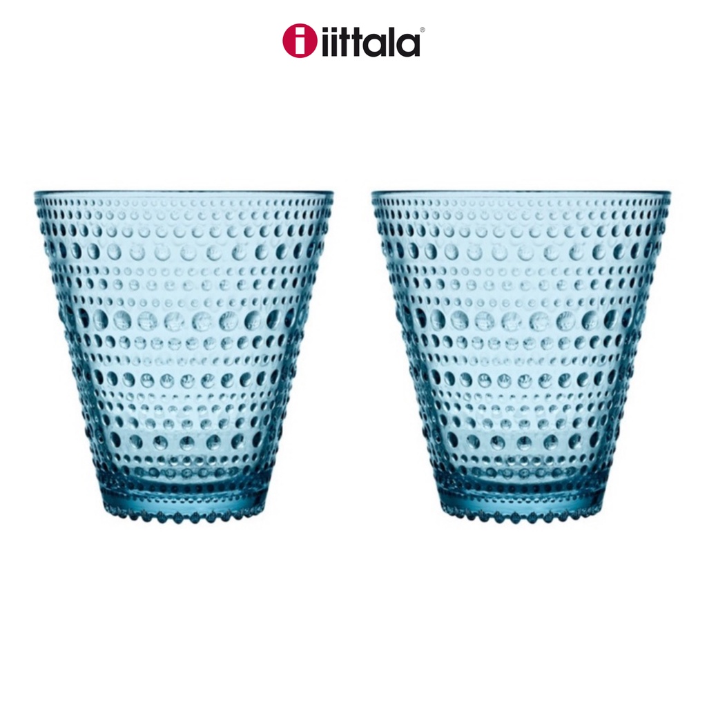 Bộ 2 cốc thủy tinh Kastehelmi Iittala Màu Xanh nhạt 300ml