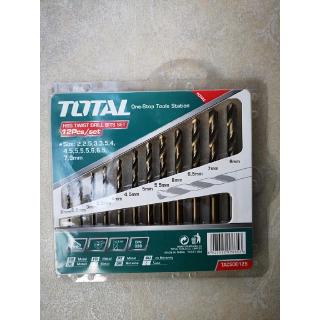 Bộ mũi khoan kim loại HSS 12 chi tiết Total TACSD0125