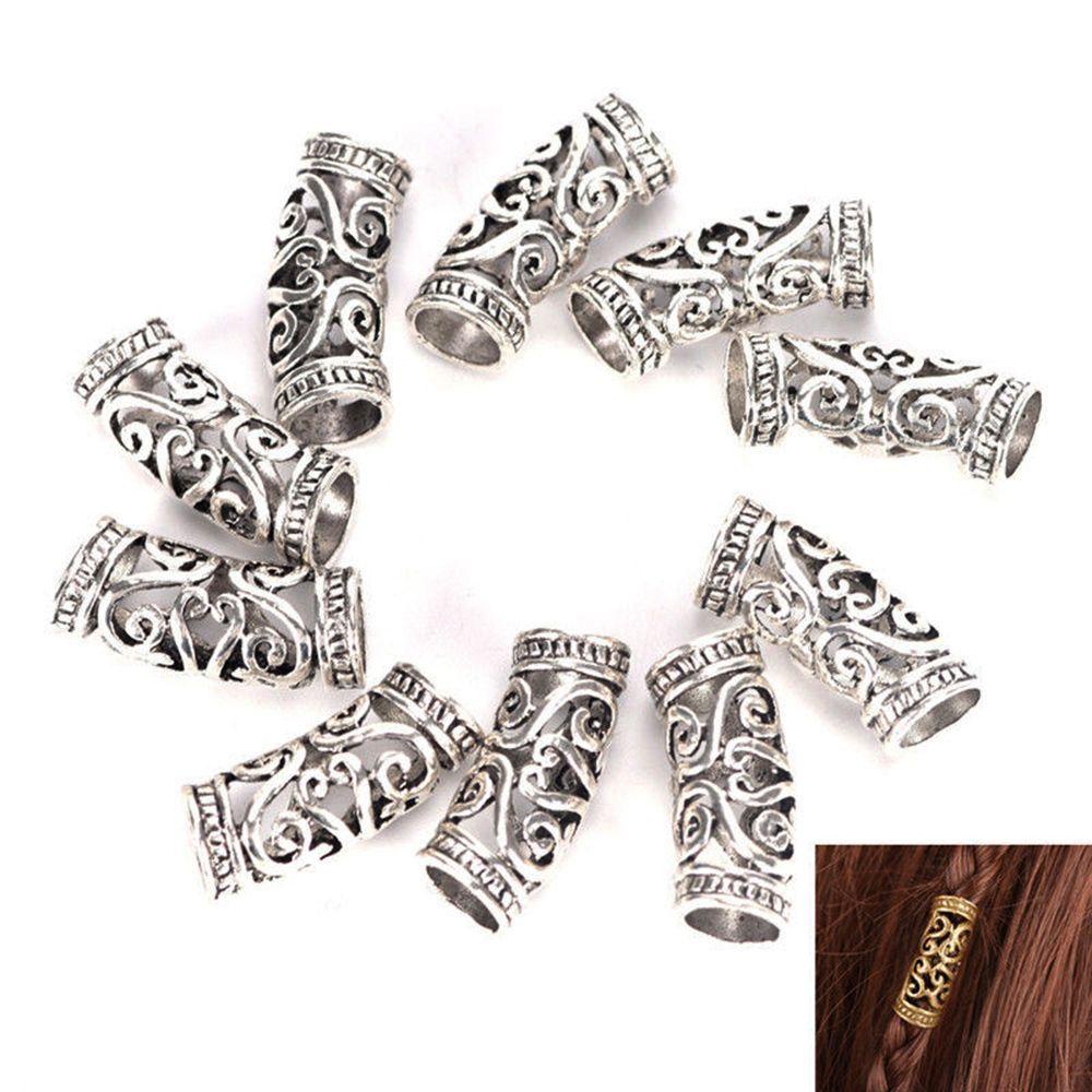 QQMALL Set 10 Kẹp Kim Loại Màu Bạc Hỗ Trợ Tết Tóc