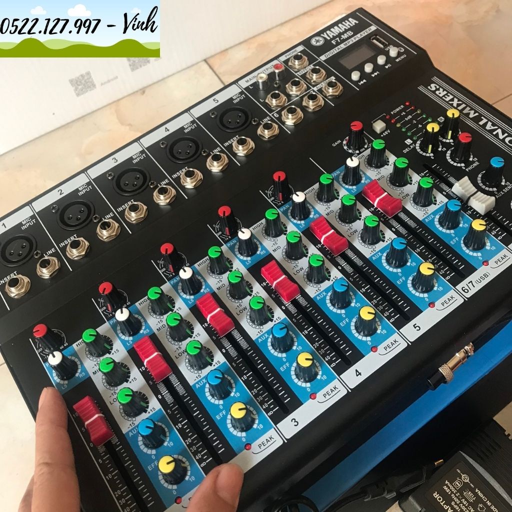 Mixer F7 MB Bluetooth - Thiết Bị Livestream 2022 - tặng kèm dây hoa sen - Gia Khang Electronics