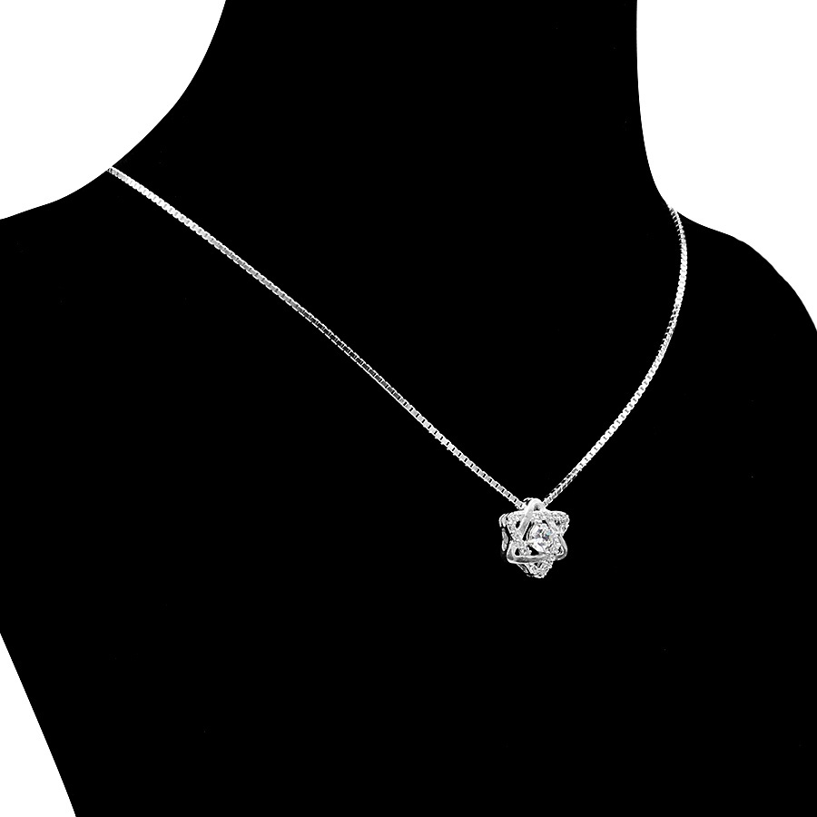 Dây Chuyền Nữ Bạc Ngôi Sao 6 Cánh May Mắn BẠC HIỂU MINH DMD430