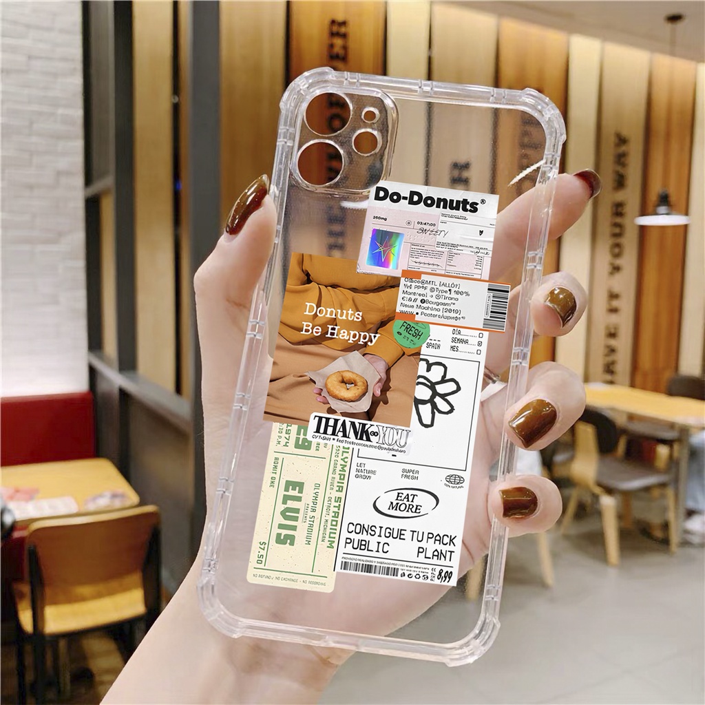 Ốp lưng iphone Donuts thank you chống sốc dẻo trong case 14plus 14 pro max 13 12 promax 11 mini 6 6s 7 8 plus x xr xs Se