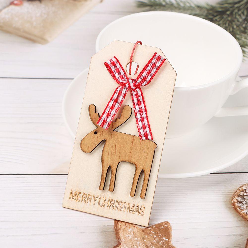 MUVAKO Nơ Trang Trí Cây Thông Noel Bằng Gỗ