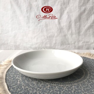 [20.4cm] Đĩa Sâu Lòng Sứ Cao Cấp Minh Châu DHS08