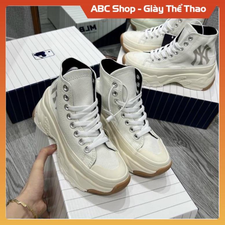 GIÀY ML.B CHUNKY HIGH CREAM WHITE ĐẾ NÂU LAI AU, MLB SNEAKER GIẦY THỂ THAO NAM NỮ