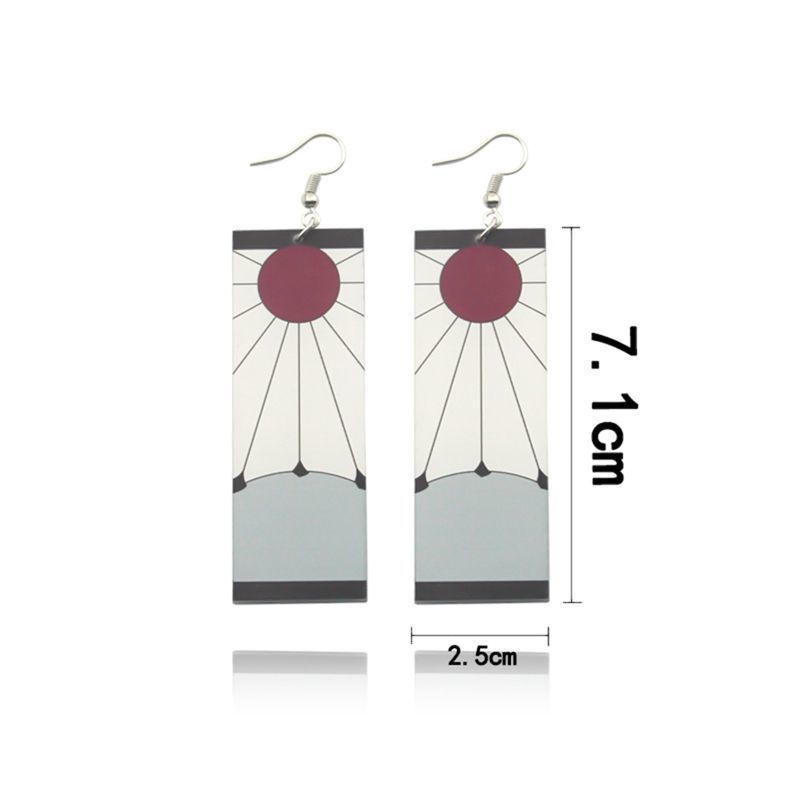 Đôi khuyên tai họa tiết Demon Slayer độc đáo thời trang cho nữ