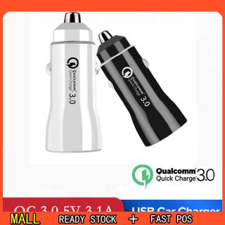 Củ sạc nhanh 2 cổng USB QC 3.0 5V/3.1A trên xe hơi