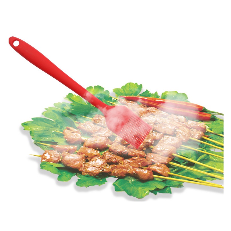 Bộ dụng cụ nhà bếp silicon màu đỏ, nấu ăn 5 món chịu nhiệt