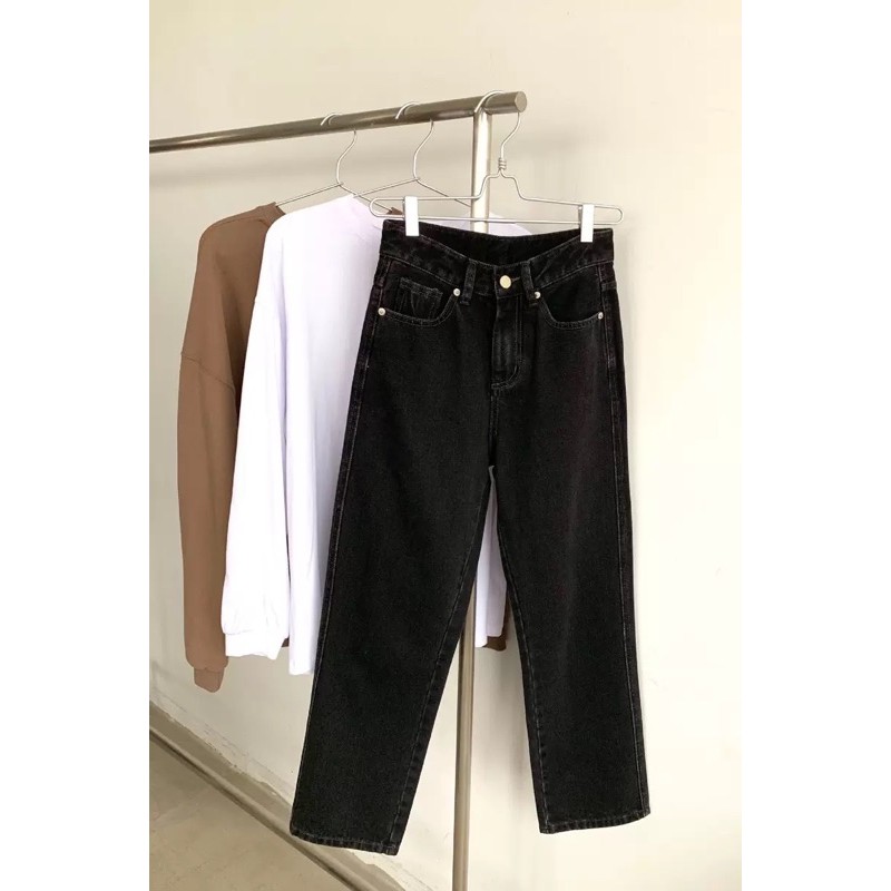 {Mã L2033} QUẦN JEANS ỐNG SUÔNG ĐỨNG LƯNG CAO CHẤT SIÊU ĐẸP - HOT 2021