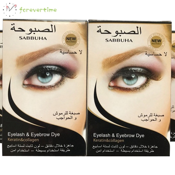 ✨trang điểm✨ Eyelash Eyebrow Dye Tint Gel Eye Brow Mascara Cream Brush Kit Waterproof